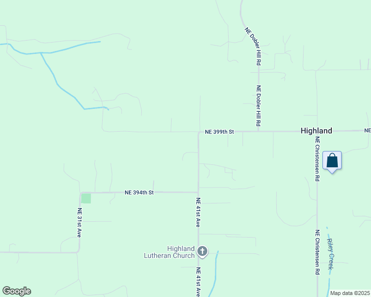 map of restaurants, bars, coffee shops, grocery stores, and more near 4010 Northeast 397th Circle in La Center