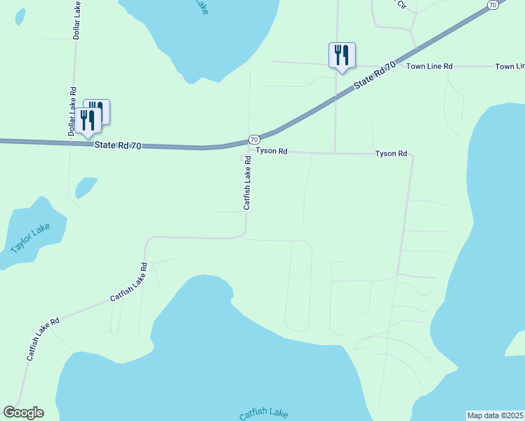 map of restaurants, bars, coffee shops, grocery stores, and more near 1252 Catfish Lake Road in Eagle River