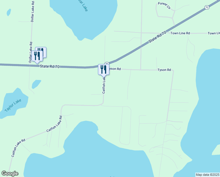 map of restaurants, bars, coffee shops, grocery stores, and more near 1252 Catfish Lake Road in Eagle River