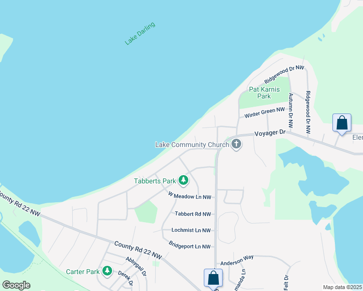 map of restaurants, bars, coffee shops, grocery stores, and more near 1007 South Darling Drive Northwest in Alexandria