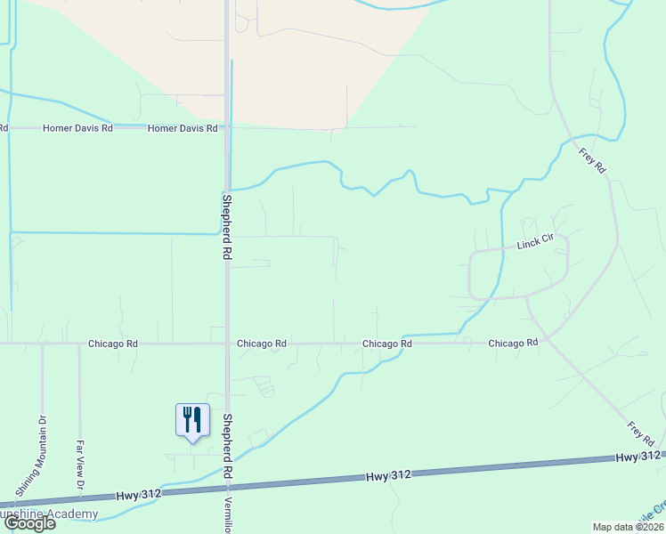 map of restaurants, bars, coffee shops, grocery stores, and more near 6185 Hitching Post Drive in Shepherd