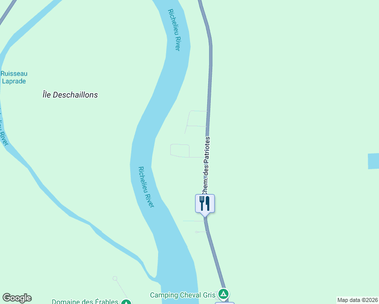 map of restaurants, bars, coffee shops, grocery stores, and more near Rue de la Grande-Ourse in Saint-Ours