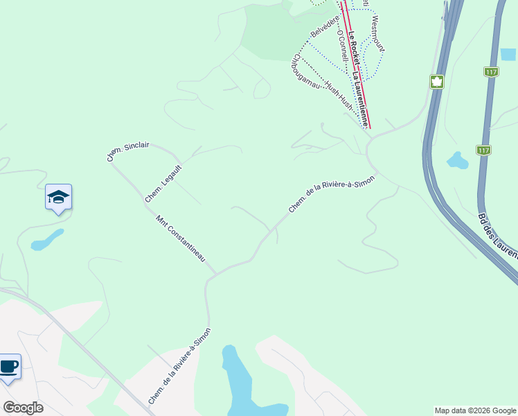 map of restaurants, bars, coffee shops, grocery stores, and more near 259 Chemin Nelles in Saint-Sauveur