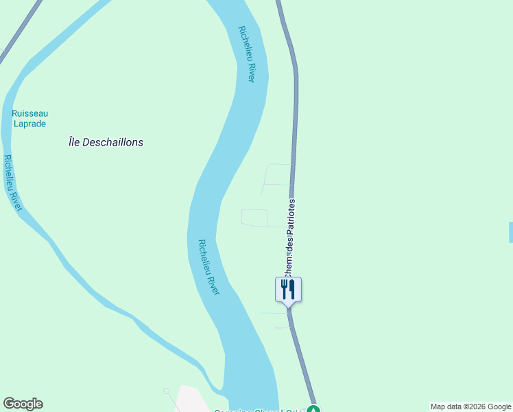 map of restaurants, bars, coffee shops, grocery stores, and more near in Saint-Ours