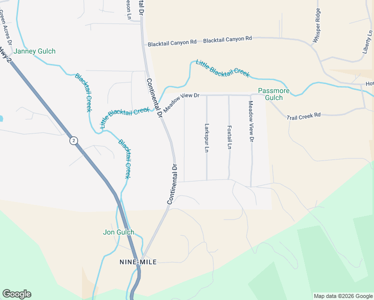map of restaurants, bars, coffee shops, grocery stores, and more near 8602-8724 Continental Drive in Butte