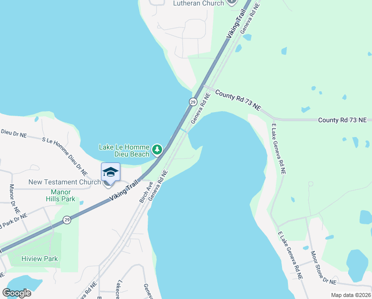 map of restaurants, bars, coffee shops, grocery stores, and more near 2008 Geneva Road Northeast in Alexandria