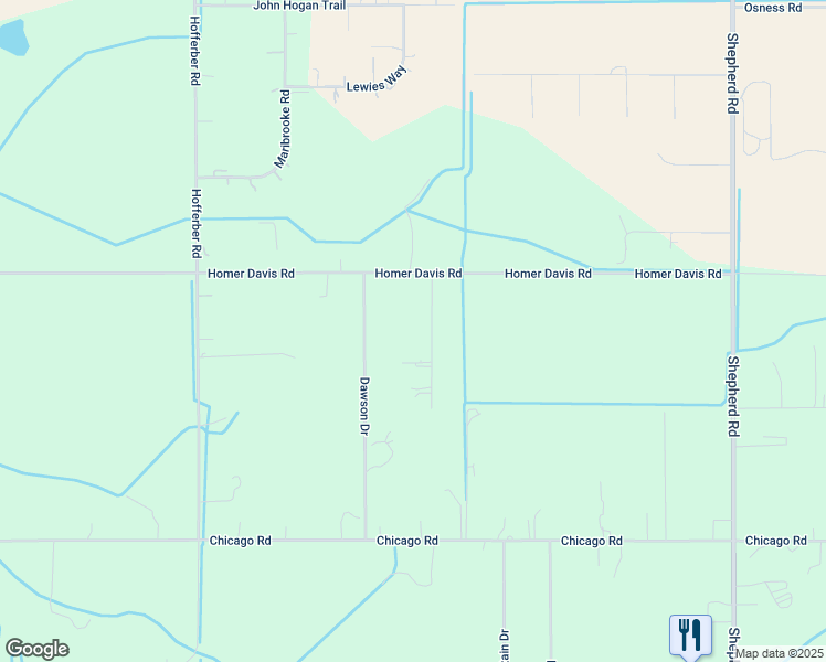 map of restaurants, bars, coffee shops, grocery stores, and more near 6320 Horsethief Lane in Shepherd