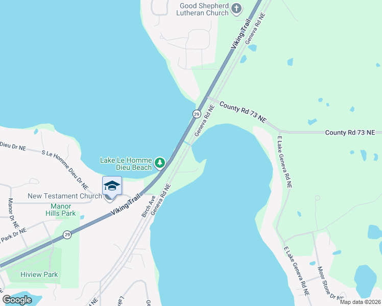map of restaurants, bars, coffee shops, grocery stores, and more near 2008 Geneva Road Northeast in Alexandria