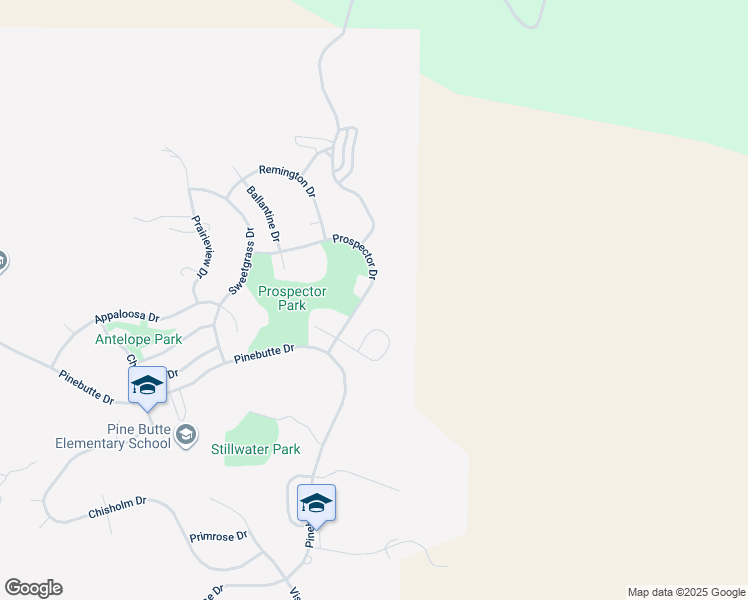 map of restaurants, bars, coffee shops, grocery stores, and more near 3943 Prospector Drive in Colstrip
