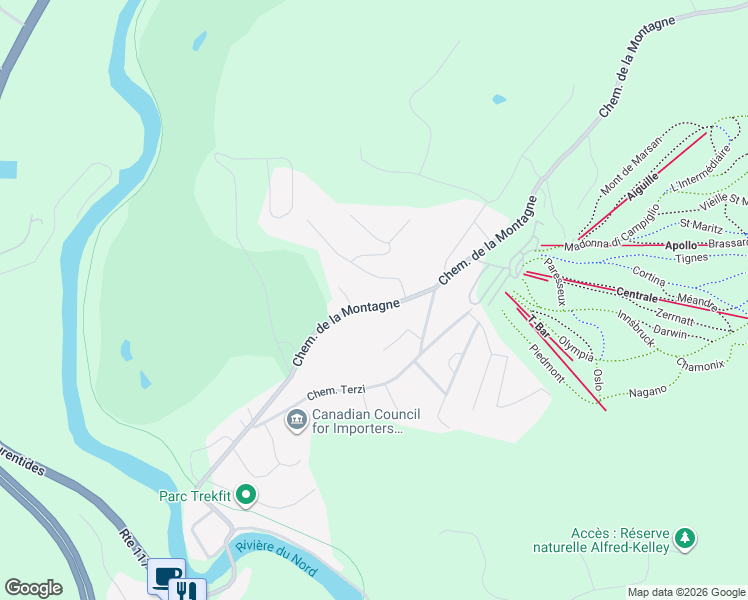 map of restaurants, bars, coffee shops, grocery stores, and more near 245 Chemin de la Montagne in Piedmont