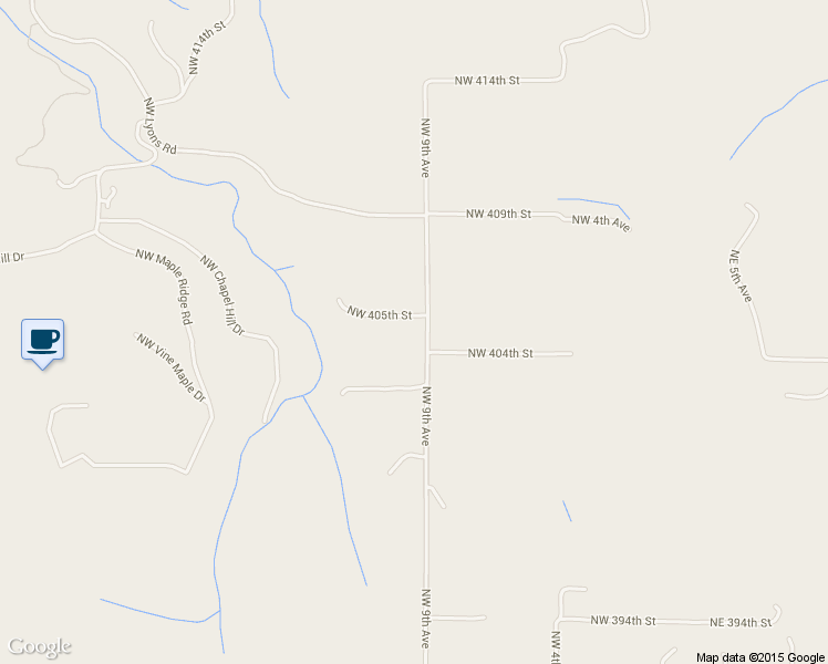 map of restaurants, bars, coffee shops, grocery stores, and more near 40410 Northwest 9th Avenue in Woodland