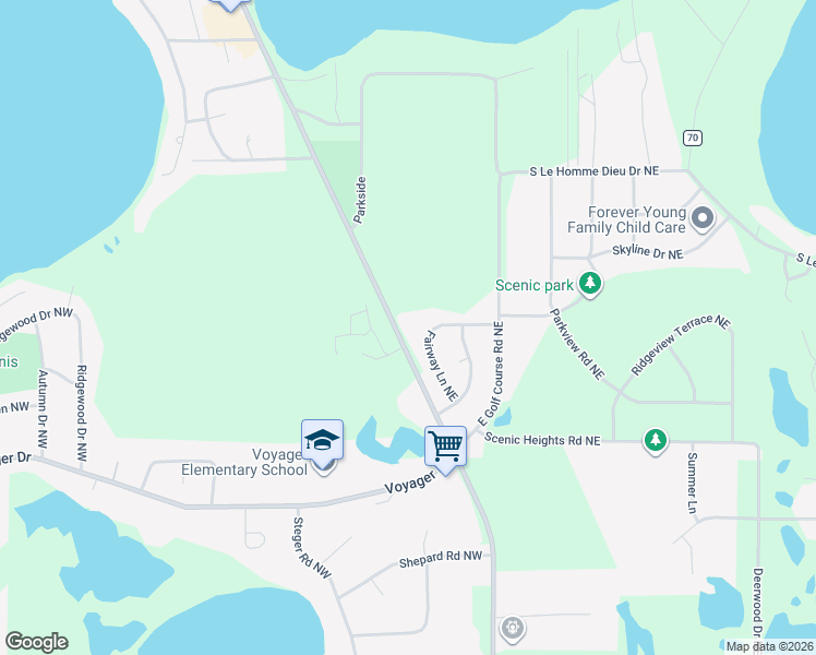 map of restaurants, bars, coffee shops, grocery stores, and more near 2101 North Nokomis Northeast in Alexandria