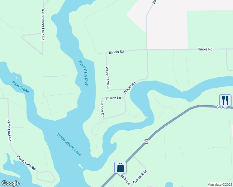 map of restaurants, bars, coffee shops, grocery stores, and more near 1234 Sharon Lane in Eagle River