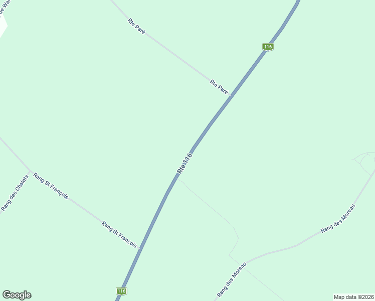 map of restaurants, bars, coffee shops, grocery stores, and more near 32 Québec 116 in Warwick