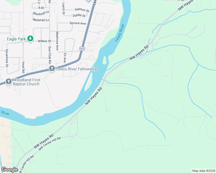 map of restaurants, bars, coffee shops, grocery stores, and more near 4819 Northwest Bridge Road in Woodland