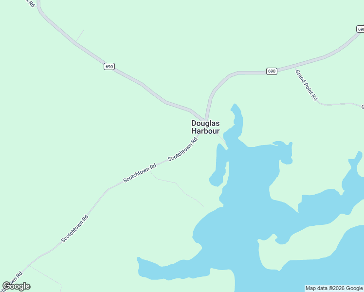 map of restaurants, bars, coffee shops, grocery stores, and more near 20 Scotchtown Road in Douglas Harbour