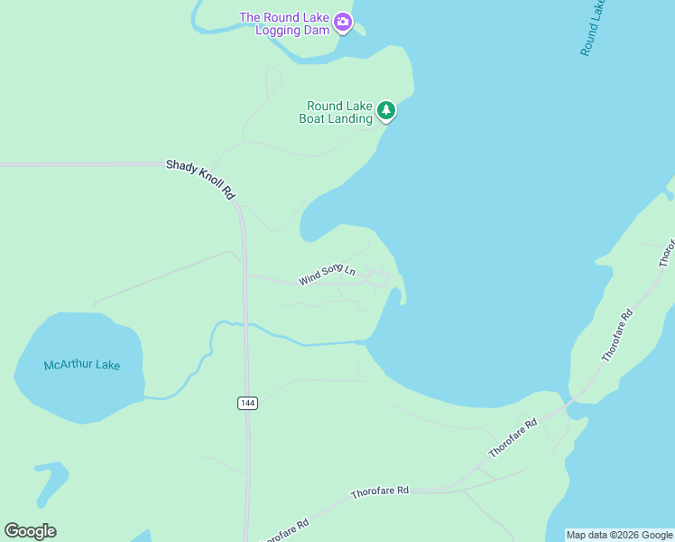 map of restaurants, bars, coffee shops, grocery stores, and more near W823 Penny Lane in Park Falls