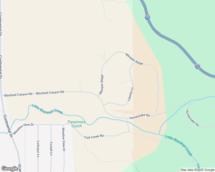 map of restaurants, bars, coffee shops, grocery stores, and more near Whisper Ridge in Butte