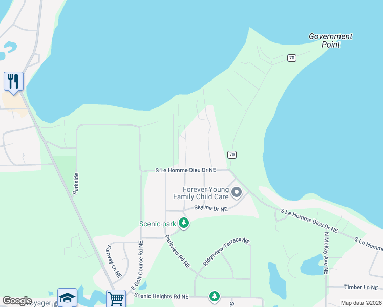 map of restaurants, bars, coffee shops, grocery stores, and more near 2601 Cherry Lane Court Northeast in Alexandria