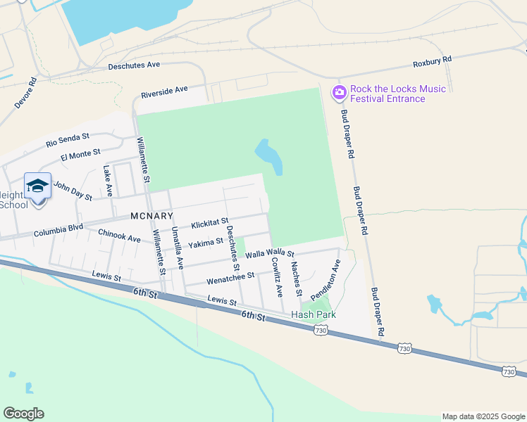 map of restaurants, bars, coffee shops, grocery stores, and more near 310 Klickitat Street in Umatilla
