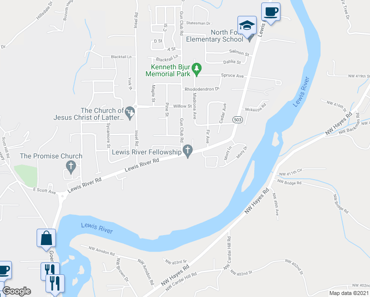 map of restaurants, bars, coffee shops, grocery stores, and more near 1994 Meadowood Loop in Woodland