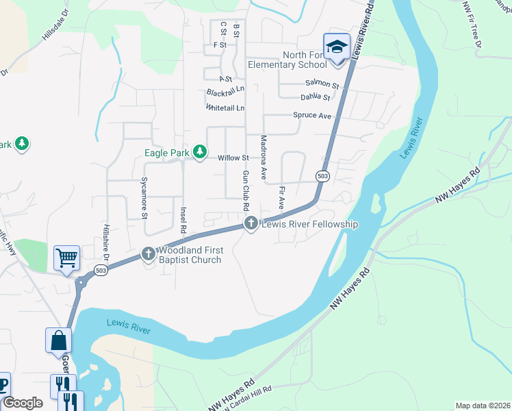 map of restaurants, bars, coffee shops, grocery stores, and more near 231 Valley Way in Woodland