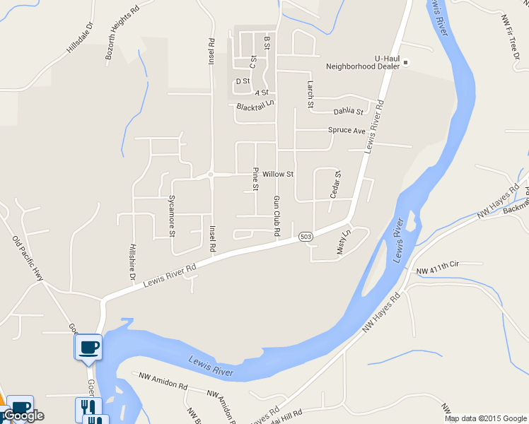 map of restaurants, bars, coffee shops, grocery stores, and more near 1937 Hawthorne Court in Woodland