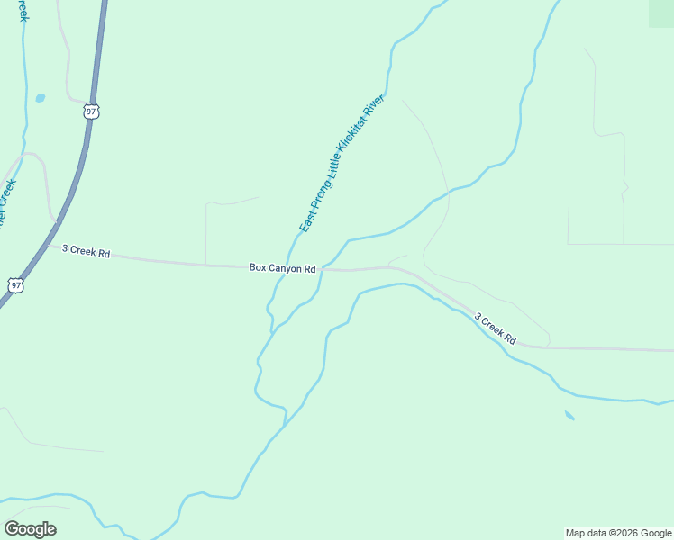 map of restaurants, bars, coffee shops, grocery stores, and more near 56 Box Canyon Road in Goldendale