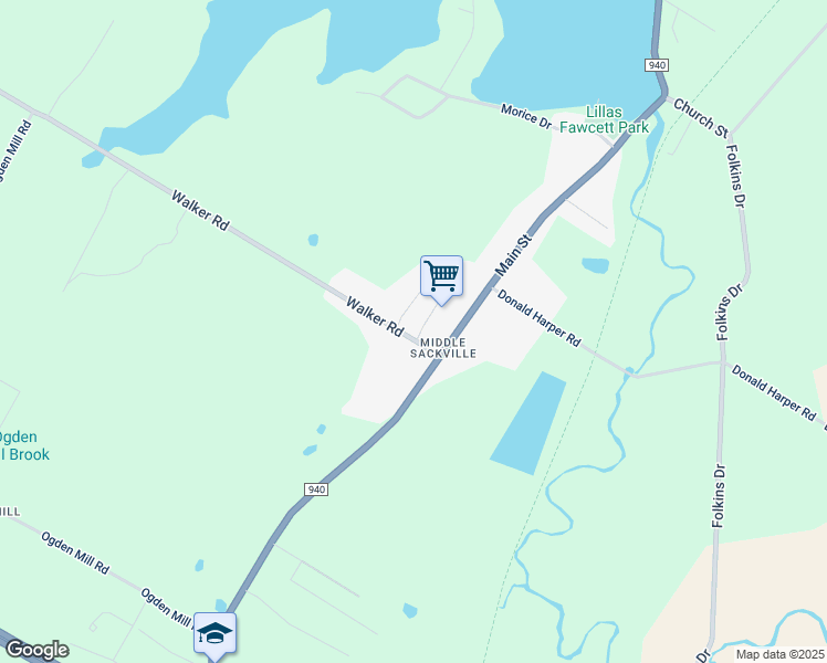 map of restaurants, bars, coffee shops, grocery stores, and more near 4 Albion Street in Sackville