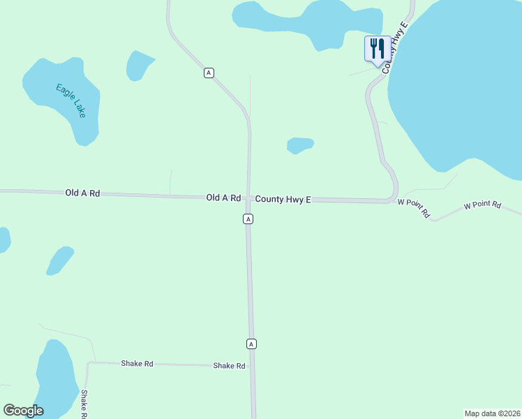 map of restaurants, bars, coffee shops, grocery stores, and more near 27790 County Road A in Spooner