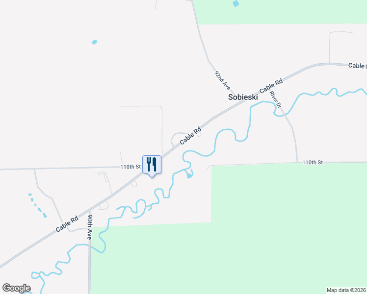 map of restaurants, bars, coffee shops, grocery stores, and more near 9373 Cable Road in Little Falls