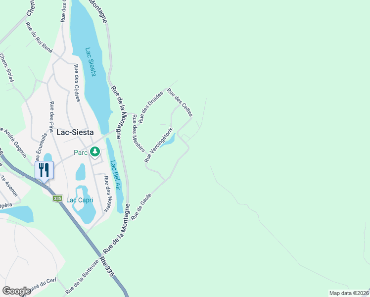 map of restaurants, bars, coffee shops, grocery stores, and more near 255 Rue de Gaule in Saint-Calixte