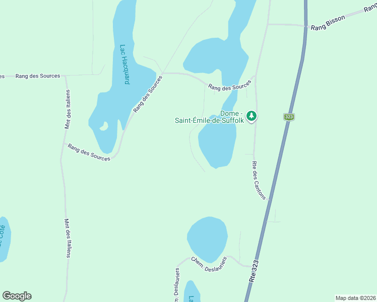 map of restaurants, bars, coffee shops, grocery stores, and more near 335 Montée Archambault in Outaouais