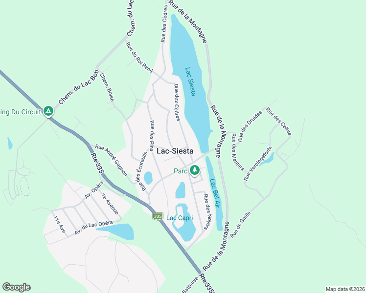 map of restaurants, bars, coffee shops, grocery stores, and more near 155 Rue des Cèdres in Saint-Calixte
