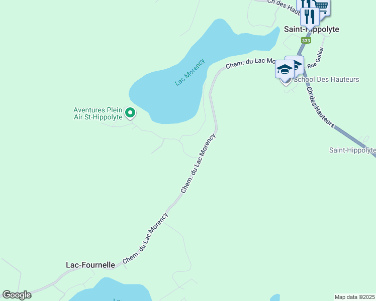 map of restaurants, bars, coffee shops, grocery stores, and more near 8 Rue de la Chaumine in Saint-Hippolyte