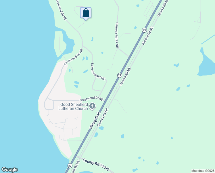 map of restaurants, bars, coffee shops, grocery stores, and more near 3002 Lakecrest Road Northeast in Alexandria