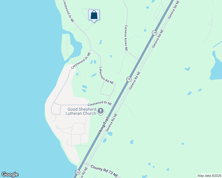 map of restaurants, bars, coffee shops, grocery stores, and more near 3002 Lakecrest Road Northeast in Alexandria