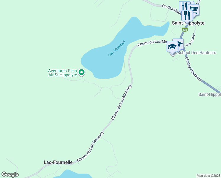 map of restaurants, bars, coffee shops, grocery stores, and more near 8 Rue de la Chaumine in Saint-Hippolyte