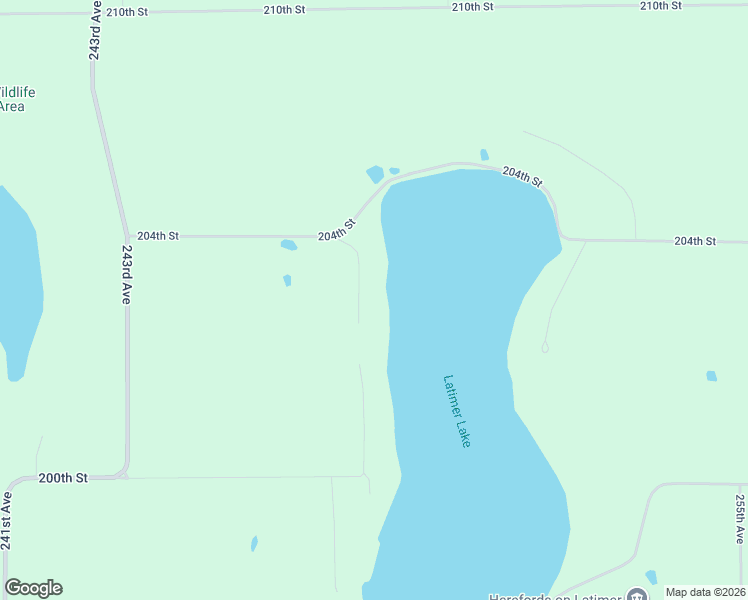 map of restaurants, bars, coffee shops, grocery stores, and more near 20272 247th Avenue in Long Prairie