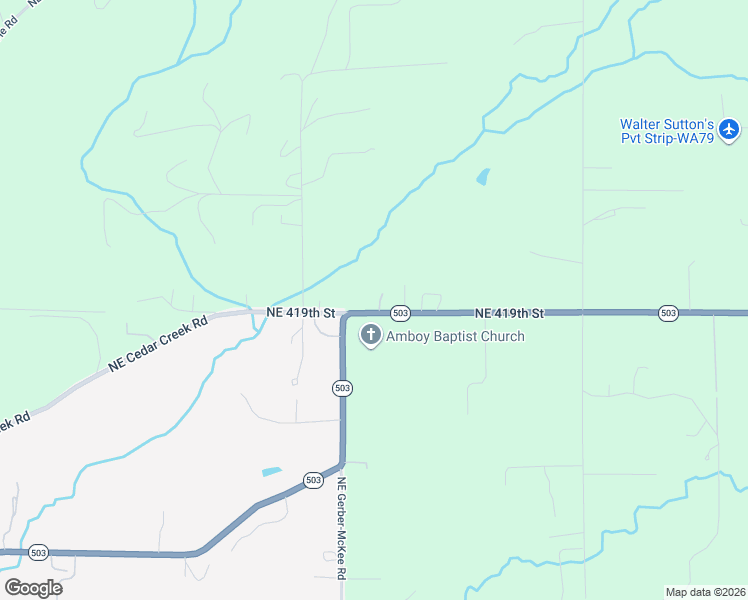 map of restaurants, bars, coffee shops, grocery stores, and more near 24716 Northeast 419th Street in Amboy