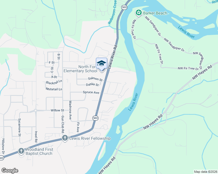 map of restaurants, bars, coffee shops, grocery stores, and more near 3098 Heron Street in Woodland