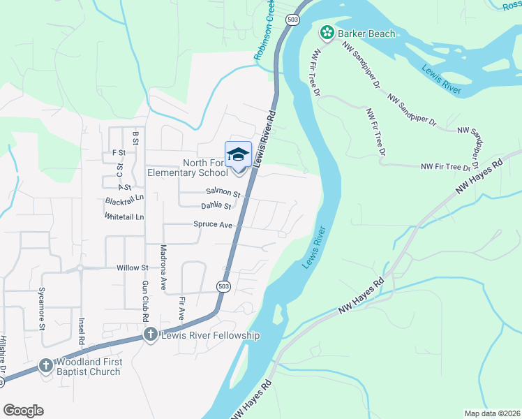 map of restaurants, bars, coffee shops, grocery stores, and more near 3109 Heron Street in Woodland