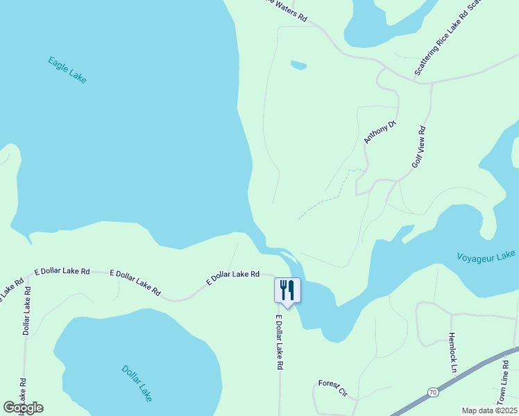 map of restaurants, bars, coffee shops, grocery stores, and more near 1479 Oak Lane in Eagle River
