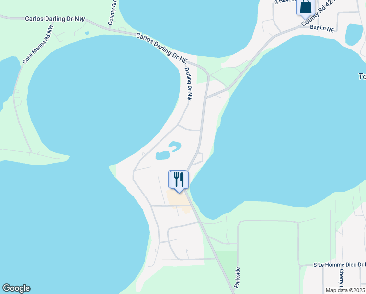 map of restaurants, bars, coffee shops, grocery stores, and more near 3104 North Nokomis Northeast in Alexandria