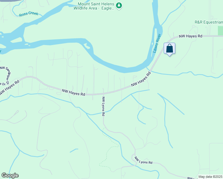 map of restaurants, bars, coffee shops, grocery stores, and more near 2107 Northwest Hayes Road in Woodland