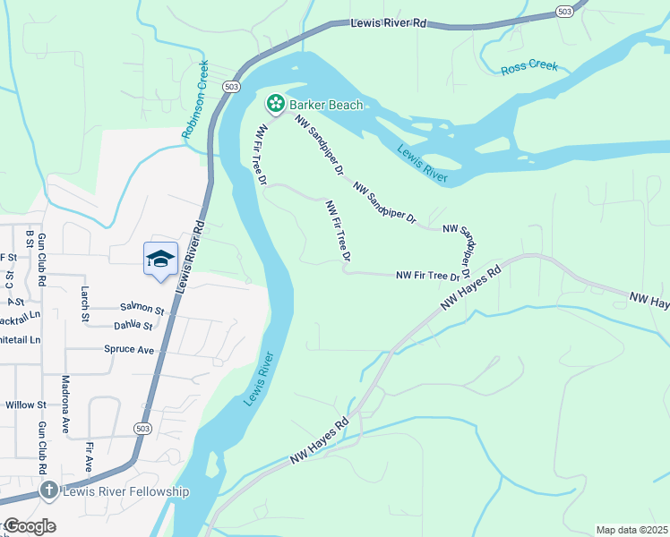 map of restaurants, bars, coffee shops, grocery stores, and more near 4215 Northwest Fir Tree Drive in Woodland