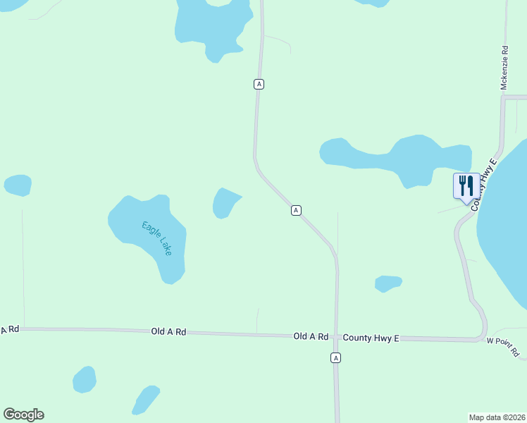 map of restaurants, bars, coffee shops, grocery stores, and more near 27969 County Road A in Spooner