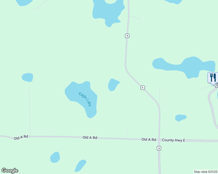 map of restaurants, bars, coffee shops, grocery stores, and more near 27969 County Road A in Spooner