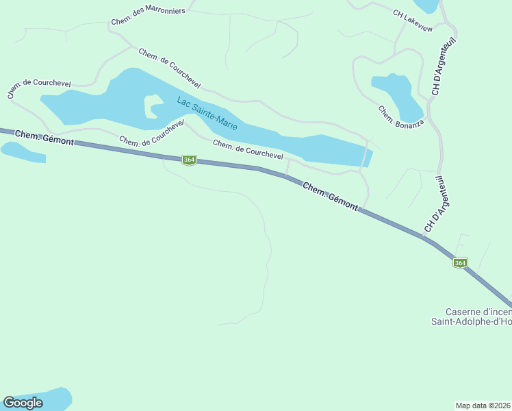 map of restaurants, bars, coffee shops, grocery stores, and more near 206 Chemin Laporte in Saint-Adolphe-d'Howard