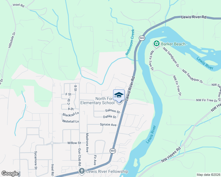 map of restaurants, bars, coffee shops, grocery stores, and more near 2233 Ash Street in Woodland